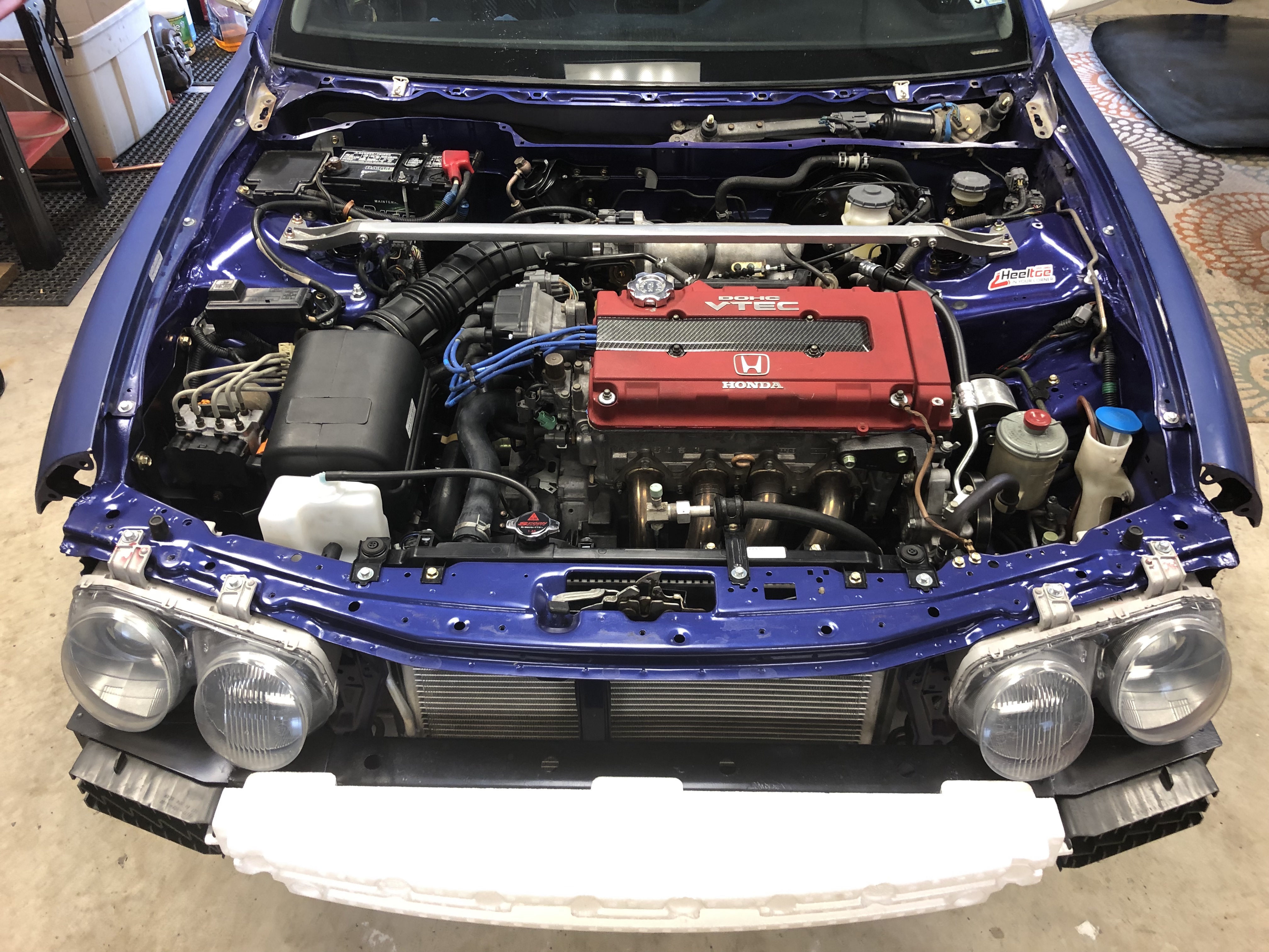 Finshed engine bay